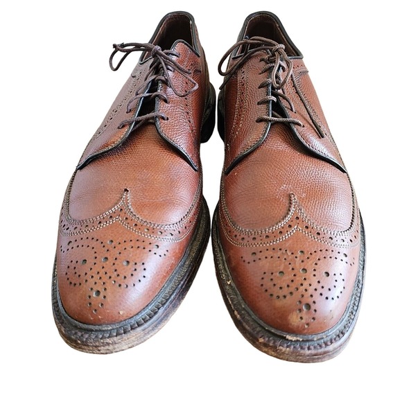 Allen Edmonds MacNeil Wingtip Oxford Shoes 9157 Men\'s Size 12A Brown W/ Bags EUC main image 7